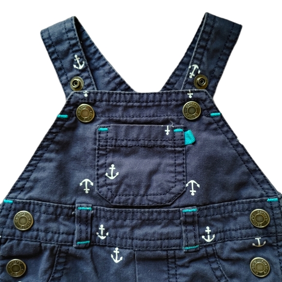 2 Pc Carter's 3 Month Baby Boy Overall Suspenders - Picture 2 of 9